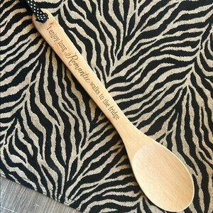 Wooden Spoon with Engraving. NWT